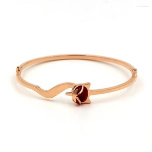 Armband Mode OL Roestvrij Staal Beter Rood Kristal Sex Dier Armband Rose Goud Kleur Vrouwelijke Vrouw Party Gift Raym22