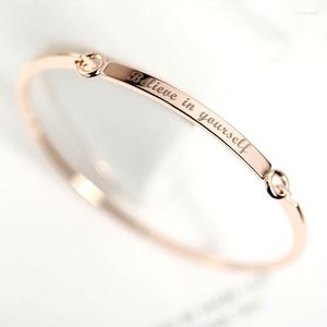 Bracelet Mode Or Rose Couleur Lettre D'amour Bracelets Bracelets Pour Femmes / Bijoux De Luxe Coréens Pulseiras En Gros / PulserasBangle Inte22