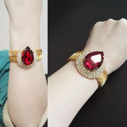 Bangle Fashion Spring Red Big Zirkon Bracelet Women's Accessories Hip Hop Series Holiday Gift Golden Lovebangle