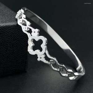 Bangle mode roestvrij staal eindeloze liefde Infinity ketting armband pruimenvorm Rhinestone dames feestje juwelen