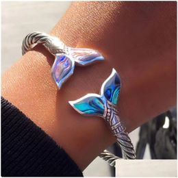 Brangle Fashion Trendy Color Color Fishtail Email Design Braceletg Adapable pour hommes Bracelets bijoux de livraison DH4SU