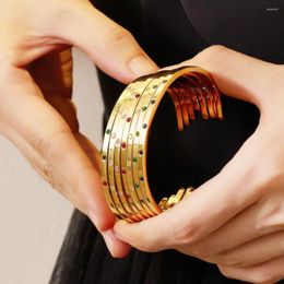 Brangle de mode étanche à l'épreuve colorée de zircon cubique Bracelets en acier inoxydable