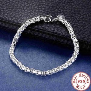 Bangle Modieuze 925 Zilver 3 MM Armband met Venetiaanse Ketting voor Mannen Luxe Bruiloft Kerst Sieraden Groothandel 240319