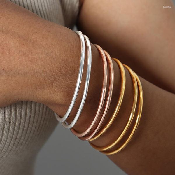 Brazalete Pulsera De Moda Para Mujer Redonda Minimalista Elegante Color Dorado Accesorios Para Mujer Joyería Regalo Para Mujer