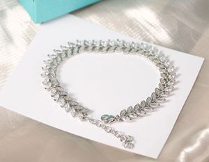 Pulseira da moda charme cubo branco zircão tritone folha cristal pulseira feminina ajustável jóias de casamento presente de festa 230719