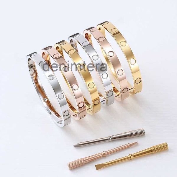 Bracelet Femme Un ensemble d'emballage Tournevis en acier inoxydable Couple Bracelet Bijoux de mode pour hommes Cadeau de Saint-Valentin pour petite amie Accessoires En gros BS95