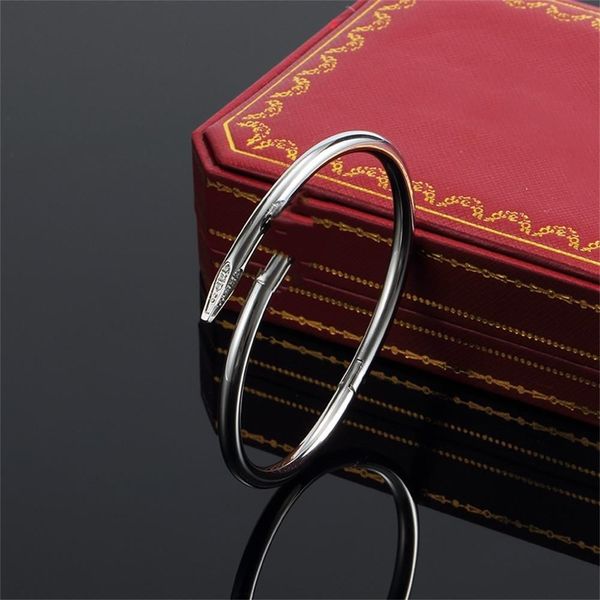 Brazalete para pareja femenina, pulsera para hombre, joyería de moda, regalo del día de San Valentín para novia, accesorios al por mayor, un conjunto de embalaje, destornillador de acero inoxidable, tiene L