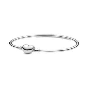 Bracelet Fine Jewelry Authentique 925 Sterling Sier Perle Fit Charm Bracelets Coeur Fermoir Bracelet Bracelet Chaîne De Sécurité Pendentif DIY Perles298 Dheox