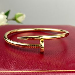 Bangle voor vrouw Man Standaard dikte paar Bangle Gold vergulde 18K armband T0p binnenomtrek maat 16-19cm merkontwerper luxe mode 007c