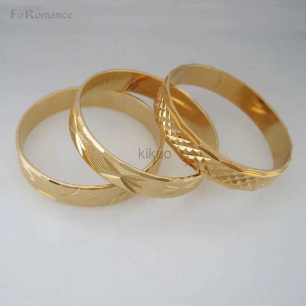 Bangle Foromance/ Yellow Gold Diámetro de color 1.6 2.56 Ancho de banda 8 mm Four Styles Baby Boy Girl Adulto Explorador de brazalete cerrado 24411