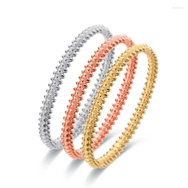 Brazalete FYSARA de acero inoxidable con diseño de hueso de serpiente, pulsera para pareja para mujer, regalo de recuerdo elegante, joyería de moda al por mayor