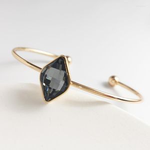 Bangle geometrische ontwerper gemaakt met Oostenrijks kristal voor meisje trending dames sieraden kerstcadeaus