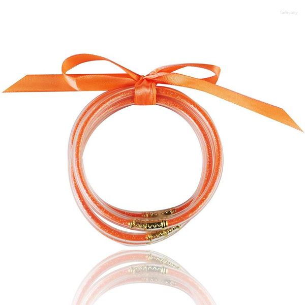 Pulsera de gelatina de brillo de brazalete para mujeres para hombres pulseras de silicona impermeables fiestas llenas de brazaletes de moda brillantes