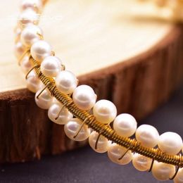 Bracelet Glseevo eau douce blanc petites perles manchette bracelets pour fille cadeaux d'anniversaire femmes minimalisme bijoux à la main Brazalete Gb0215