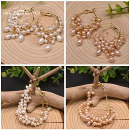 Bracelet Glseevo Naturel Rose Petites Perles Bracelet Boucle D'oreille Ensemble Femme Mode Personnalisable Accessoires Mariage Mariée Cadeau De Fête