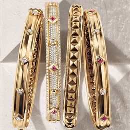 Bracelet GODKI Grande Mode De Luxe Audacieux Manchette Pour Les Femmes De Noce Multi Cubique Zircone Cristal CZ Dubaï Or Couleur Bracelet 230710