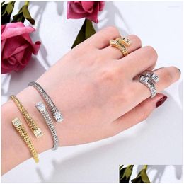 Bangle Godki Luxury Unique African Ring Set Conjuntos de joyas para mujeres Wedding Cubic Zircon Crystal Cz Dubai Bridal Drop Delivery Bracele Dhwdn