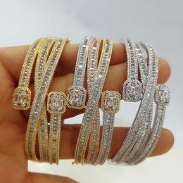 Bracelet GODKI Maxi taille croisé 3 couleurs Bracelet Bracelet pour femmes fête de mariage Zircon cristal fiançailles DUBAI bijoux de mariée cadeaux 230413