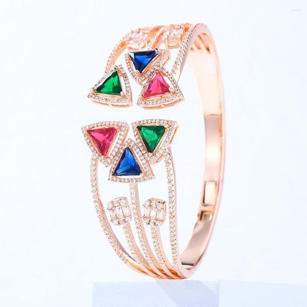 Bracelet GODKI À La Mode De Luxe 5 Rangées Grand Bold Déclaration Poignets Pour Les Femmes De Mariage Zircon Cristal CZ Dubaï Bracelet Bijoux De Fête 2023