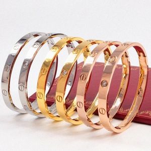 Diseñador de pulseras de oro de brazalete para pulseras para mujeres Tornillo Silver Luxury Luxury Pare Vintage Love S49o#