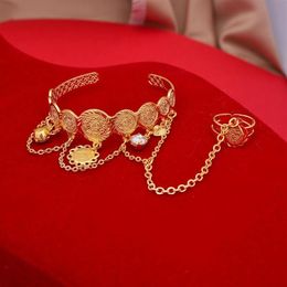 Bangle Goud Kleur Munt Armbanden Voor Kind Kids Dubai Armband Ethiopische Baby Islamitische Afrikaanse Sieraden Arabische Midden East284t
