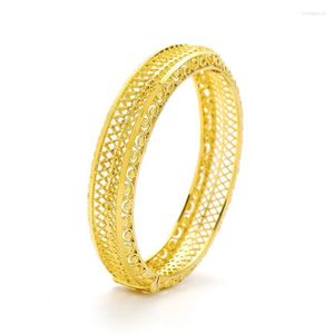Bangle Gold Color Dubai Africa Ethiopische sieraden India Bangles Braceletbangles For Women Wedding Birthday Gift Trum22