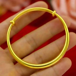 Bangle Gold Shop met gladde push-pull 999 echte armband Sansheng Sanshi vriendinnen vervaagt niet