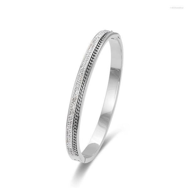 Bracelet de bonne qualité mode femmes - vente élégant rétro classique avec cristal Bracelets en acier inoxydable pour filles cadeau de mariage