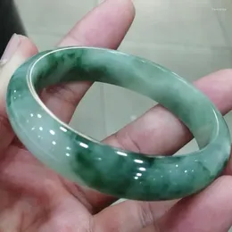 Bangle Grade A gecertificeerde Jade Bangles Vrouwen Echte Natuurlijke Myanmar Jadeïet Drijvende Bloem Birma Jades Fijne Sieraden