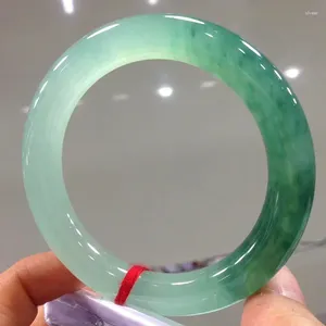 Bangle Grade A Jadeite drijvende jade ronde armband vrouwen fijne sieraden accessoires Myanmar Green Jades Stone Bangles