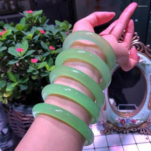 Bracelet vert Jade rond femmes bijoux fins véritable naturel Myanmar jadéite certifié Birmanie Jades bracelets pour petite amie maman cadeau