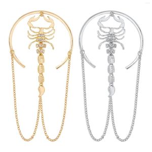 Bangle Halloween Long Scorpion Arm Bracelet For Women Girls Tassels Chain Wrap Verstelbare feesten metaal armband kostuum manchet cadeau