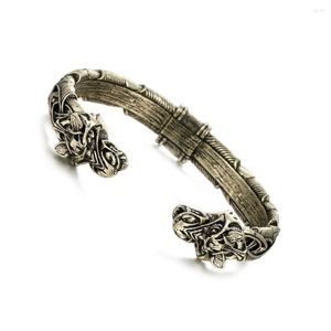 Bangle Handgemaakte armband Dressing Accessoires Sieraden Decoratie Metal Viking Wolf Armbanden Festival Gift Jurk Decor