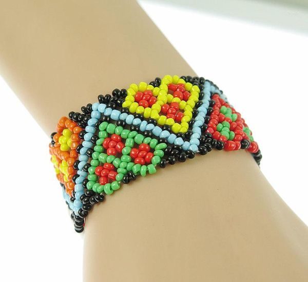 Brazalete hecho a mano pulsera de cuentas Hippy amistad rollo crochet tejido semillas cuentas corazón pulseras para mujeres hombres 2022 regalo