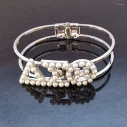 Bracelet fait à la main de la sororité grecque AEO DST bijoux bracelets de perles