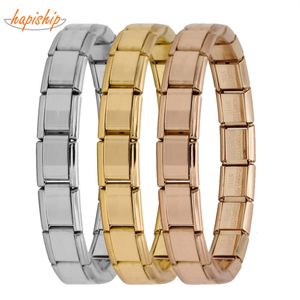 Bracelet Hapiship bijoux pour femmes 9mm largeur bracelet à breloques élastique italien mode bracelet en acier inoxydable ST- 230919