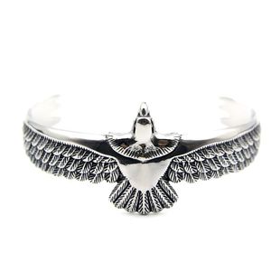 Bracelet Hawk Bracelet en acier inoxydable 316L Biker Style Punk Flying Eagle Man Bracelet livraison gratuite