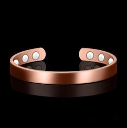 Brazalete Pulsera magnética saludable para mujeres Imanes de terapia de energía Pulseras de magnetita Brazaletes Hombres Joyería para el cuidado de la salud Copper9717831