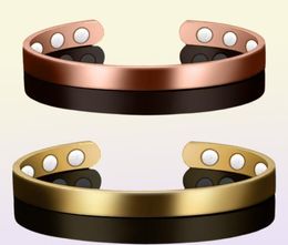 Bracelet Bracelet magnétique sain pour femmes aimants de thérapie de puissance Bracelets de magnétite Bracelets hommes bijoux de soins de santé Copper4265630