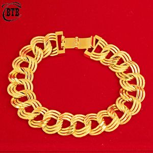 Bangle Hoge kwaliteit 18K Gouden Mode Bruiloft Armband Eenvoudige Sfeer Unisex Luxe Sieraden Accessoires Groothandel