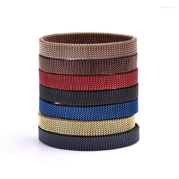 Bracelet de haute qualité mode coloré en acier inoxydable élastique extensible maille bracelets à breloques pour hommes femmes bijoux cadeau