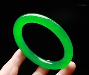 Bracelet de haute qualité vert malais JadeBangles belle barre ronde Bracelets en cristal Bracelet jolie femme JadeJewelry1