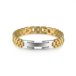 Bracelet haute qualité lien chaîne Bracelets or argent couleur acier inoxydable pour hommes femmes unisexe poignet bijoux cadeaux