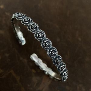 Bracelet de haute qualité rétro camélia fleur Thai argent femme bijoux en gros pour les femmes année cadeaux pas de fondu