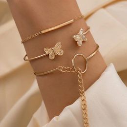 Brangle Huatang 3d Relief Butterfly Bracelet Bracelet Femme Femme Tree Piece Set 23544