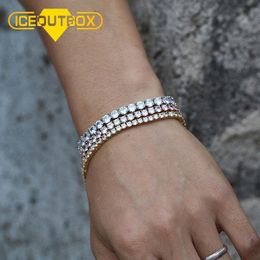 Bracelet ICEOUTBOX 3mm6mm Rangée Zircon Cubique Tennis Lien Bracelet AAA Zircone Charmes Femmes Hommes Hip Hop Bijoux Cadeaux 221119