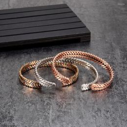 Bangle Ikuinen gedraaide koperen magnetische armband Rose Bangles verstelbare manchet zachte sieraden voor vrouwen