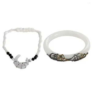 Bracelet Imitation Hetian Jade Cang Lan Jue Cosplay transfert chanceux pour filles lune femmes Bracelets chinois Bracelets coréens Bracelets