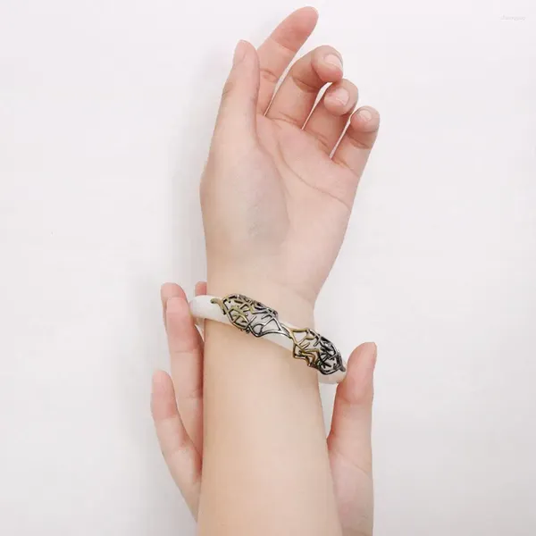 Bangle Imitation HETIAN JADE LUCKET transfert Love entre les bracelets chinois Fairy et Devil