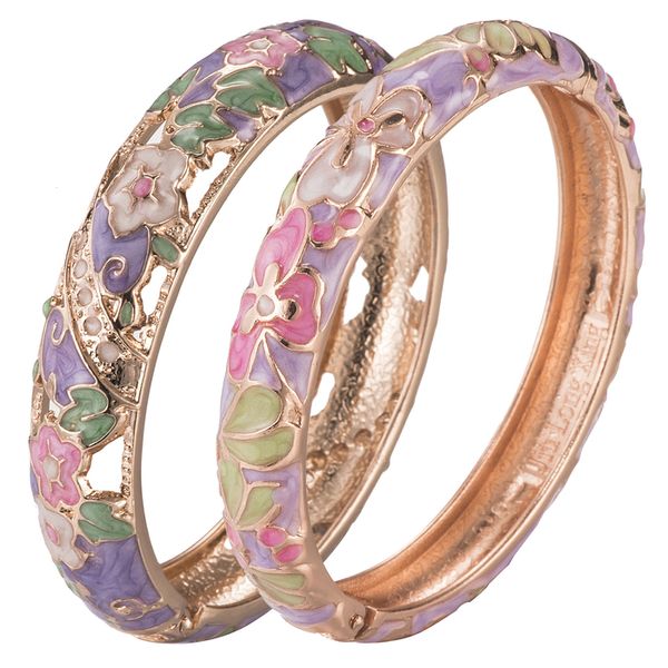 Brazalete Brazaletes indios para mujer Brazalete de mujer Conjuntos de pulseras Cloisonne de trébol Joyería para mujer Accesorios vintage Brazaletes de estilo moderno 230906